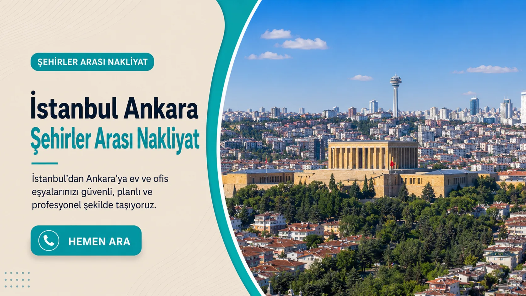İstanbul Ankara şehirler arası nakliyat